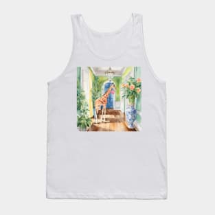 Tasty roses, whimsical giraffe painting Tank Top